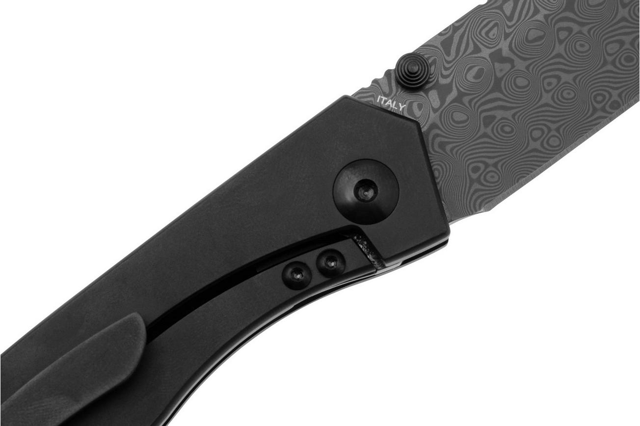 Ocaso Delos 12IBK Damascus Steel, Black Dunes Fatcarbon, zakmes, Kurt Merriken design