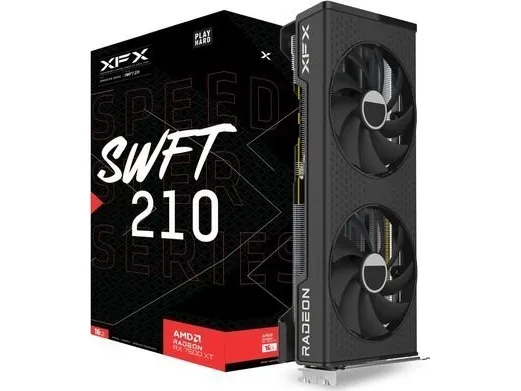 XFX Speedster SWFT210 AMD Radeon RX 7600 XT - grafikkort - Radeon RX 7600 XT - 16 GB GDDR6 - PCIe 4.0 - HDMI, 3 x DisplayPort