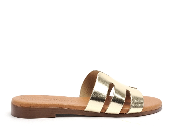 Eva frutos mules et sabots plats femme 9116 or