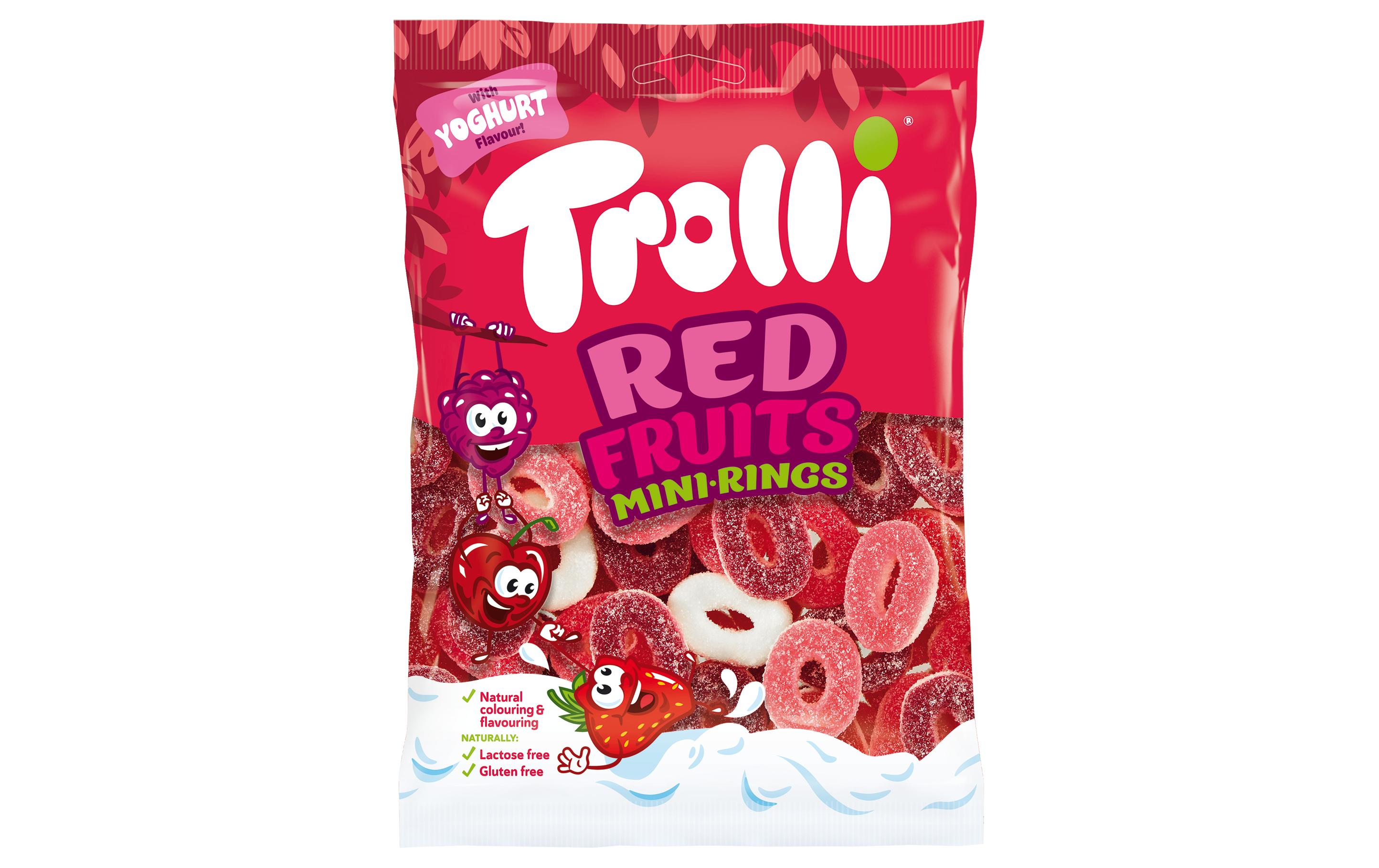Gummibonbons Miniringe Red Fruits 200 gSüsse Fruchtgummi-Ringe