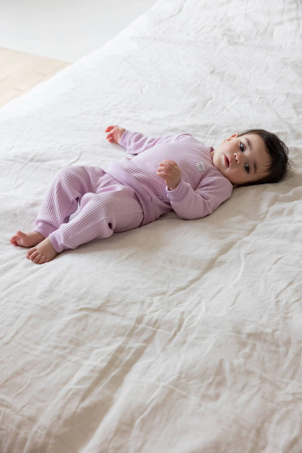 Feetje unisex wafel pyjama lila