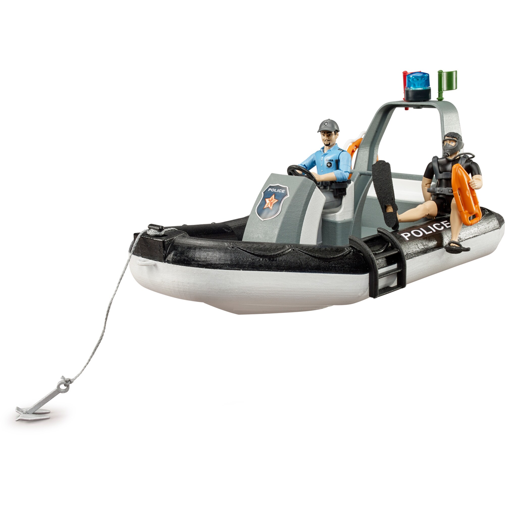 bruder Modellfahrzeug bworld Polizei Schlauchboot