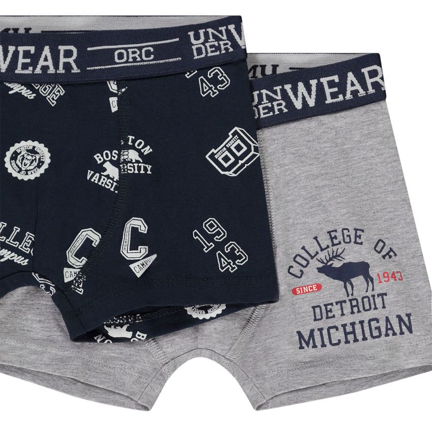Lot de 5 boxers en jersey pour garçon - Bleu marine
