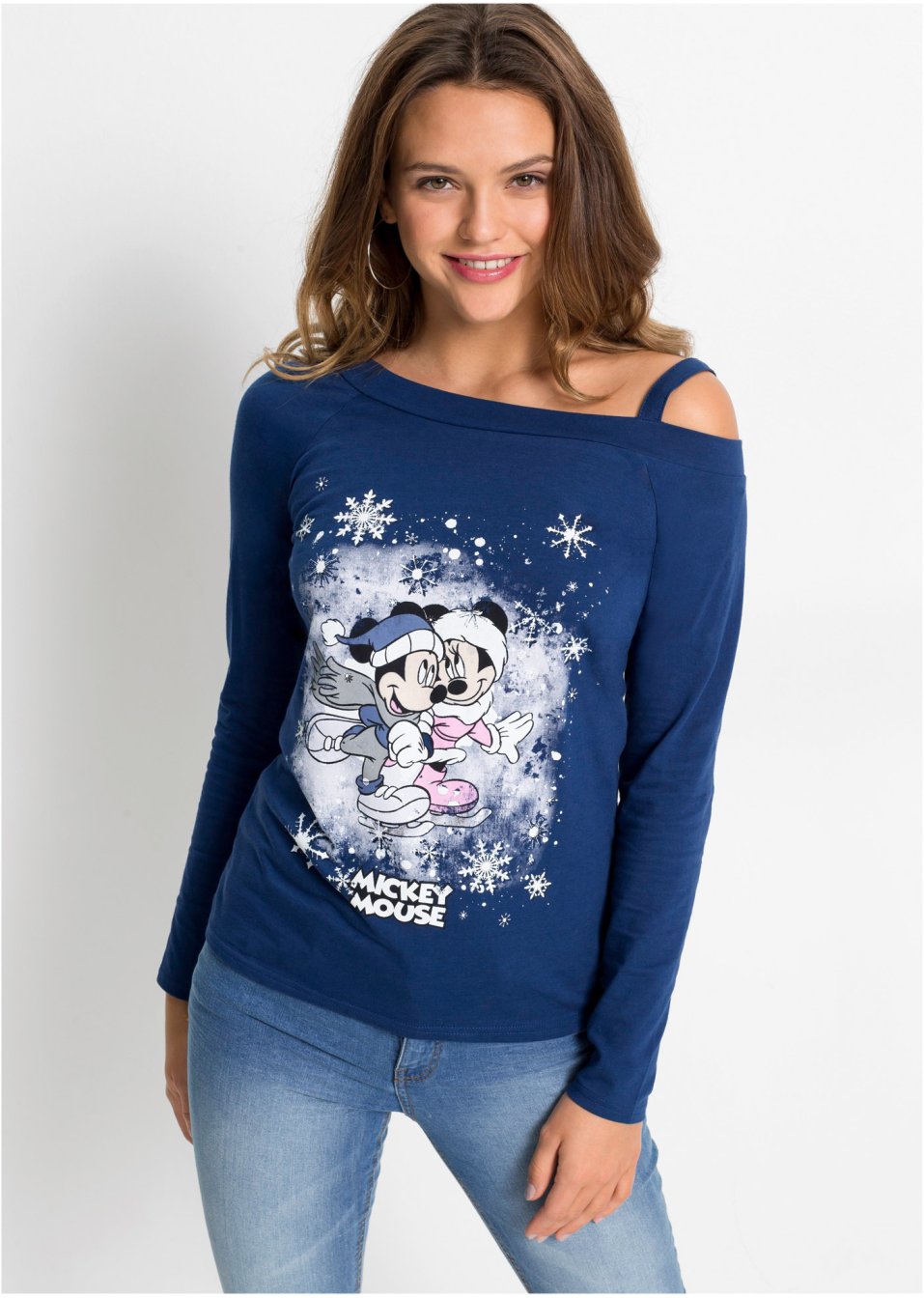 T-shirt manches longues à imprimé Mickey Mouse