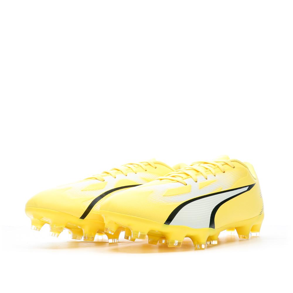 Puma Chaussures de football Blanc/Jaune Homme Puma Ultra Play Fg/ag 107423-01