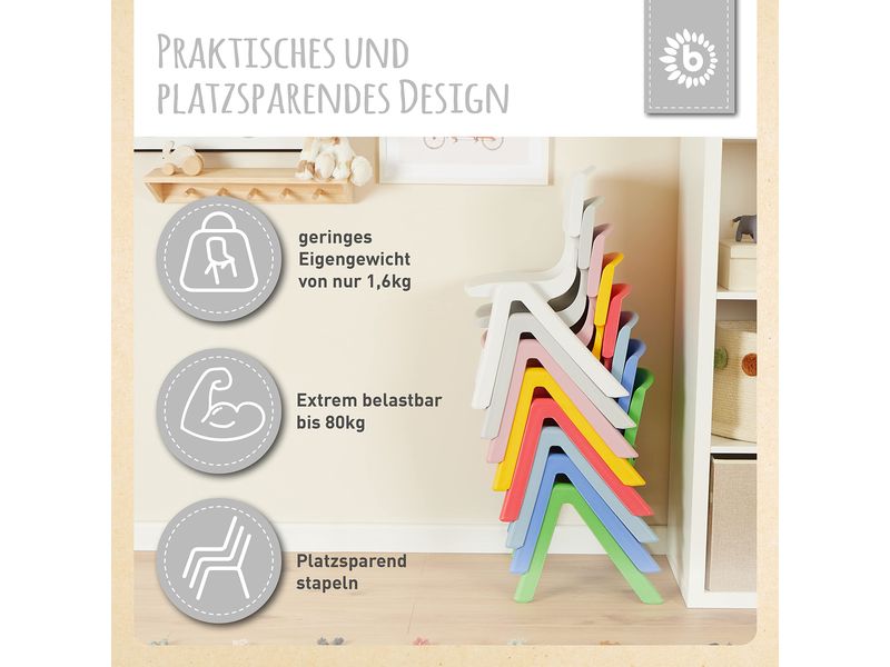 bieco Stuhl Silber Kinderstuhl