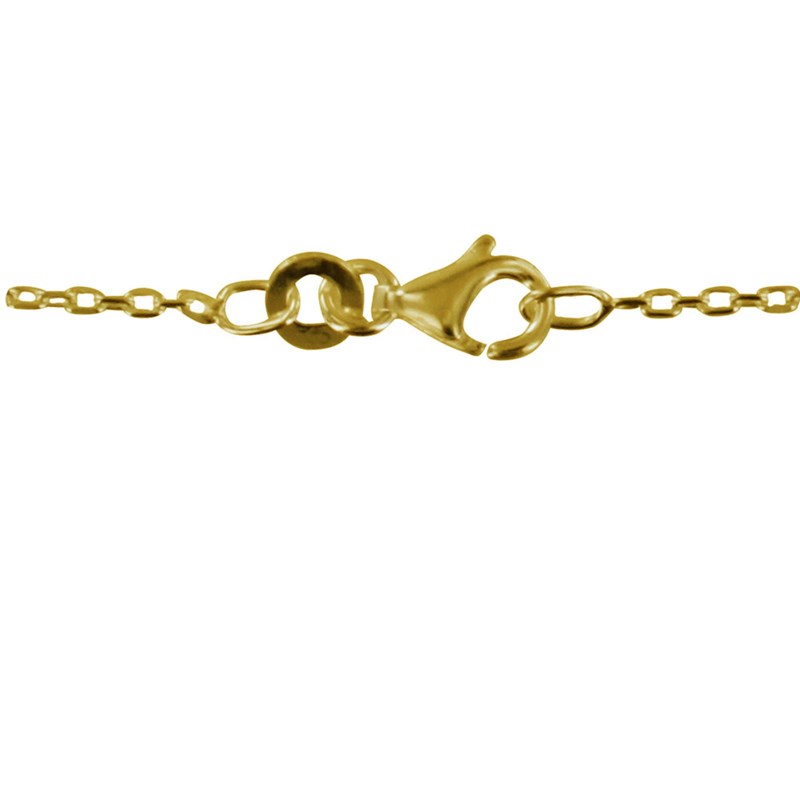 Chaine en Plaqué Or Maille Forçat 1mm