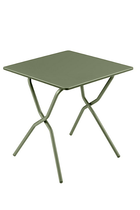 Table de balcon pliante Balcony en acier coloris vert moss L.64 x l.70 x H.73 cm