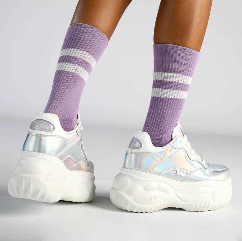 Blader One Baskets basses véganes, argenté holographique