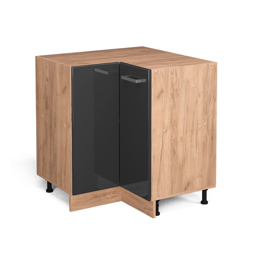Vicco Eckunterschrank Küchenschrank Küchenzeile R-Line 87 cm Goldkraft Anthrazit