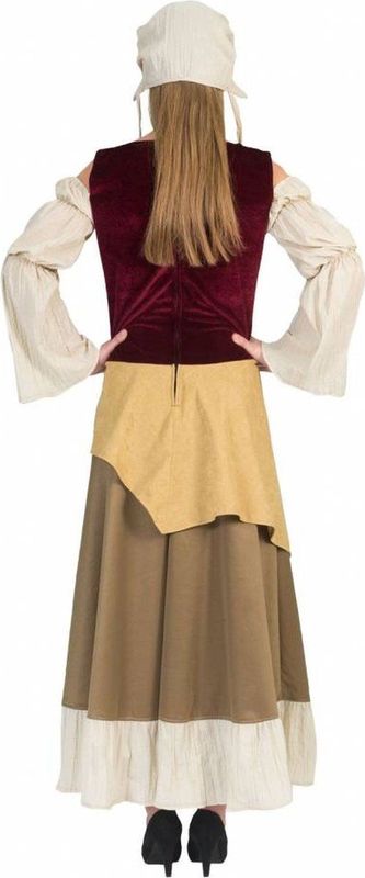 Carnaval Jurk - Rood - Polyester - Inclusief Hoofdkapje