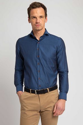 Suitable Twill Overhemd Indigo 266-3 kopen