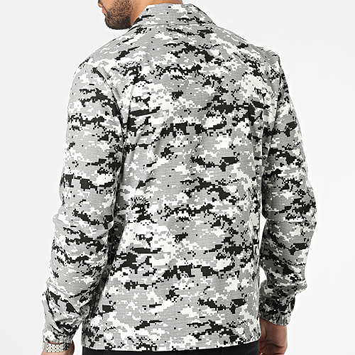 Veste Zippée Gris Blanc Camouflage
