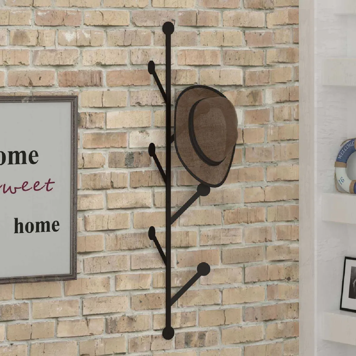 Hanah Home Porte-manteau Ponpon