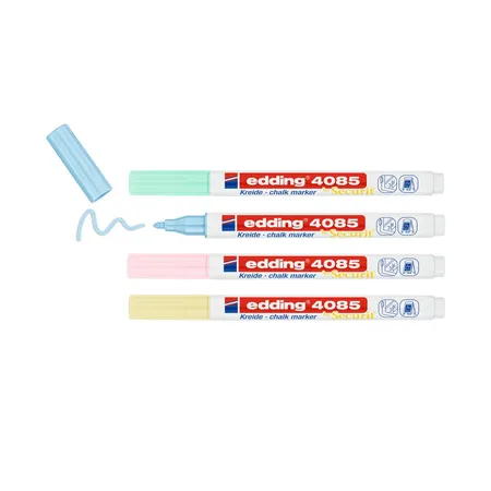 edding 4085 Kreidemarker Pastell, 1 - 2 mm, 4er Set