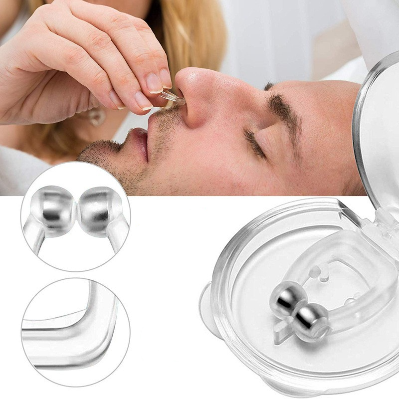 Magnetische Anti Schnarch Nasenklammer Silikon Schnarchstopper Nasenspreizer