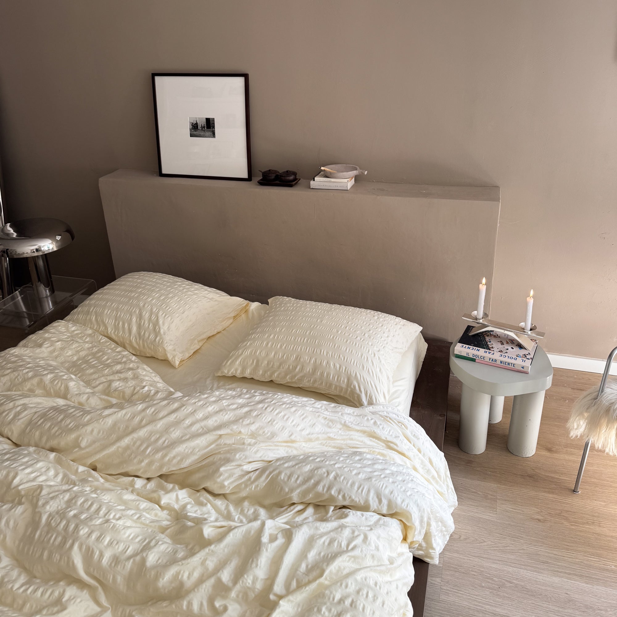 Crisp Sheets Smooth Waffle Dekbedovertrek 200 x 220 cm - Geel