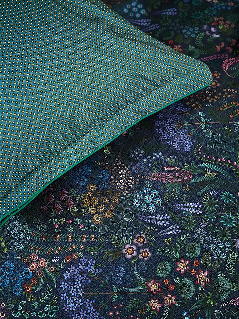 PIP STUDIO Perkal Bettwäsche QUERIDA 70x90cm/140x200cm Dark Blue dunkelblau
