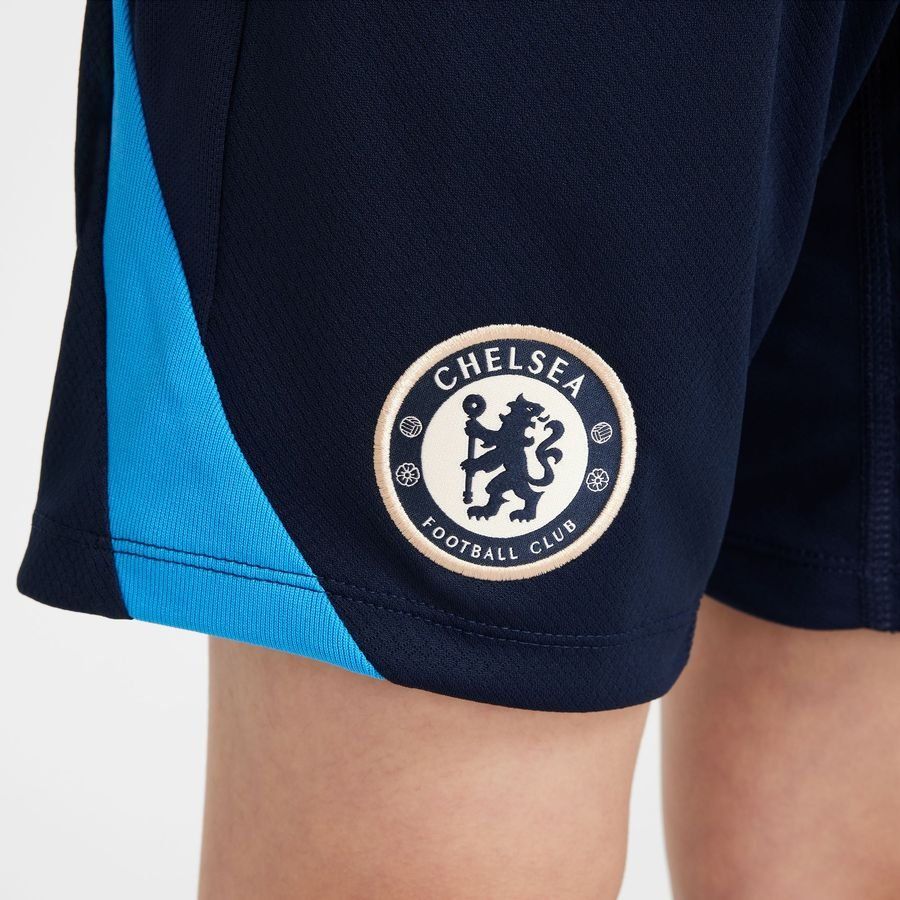 Chelsea Short d'Entraînement Dri-FIT Strike - Bleu Foncé/Bleu/Orange Enfant