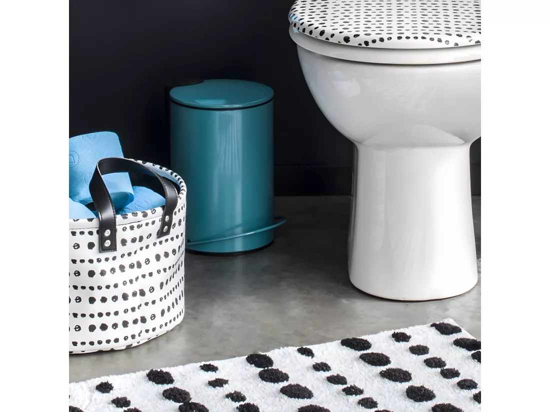 Poubelle salle de bain à pédale 3L en métal