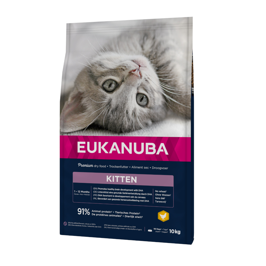 Comida de gato com frango para gatinho Eukanuba