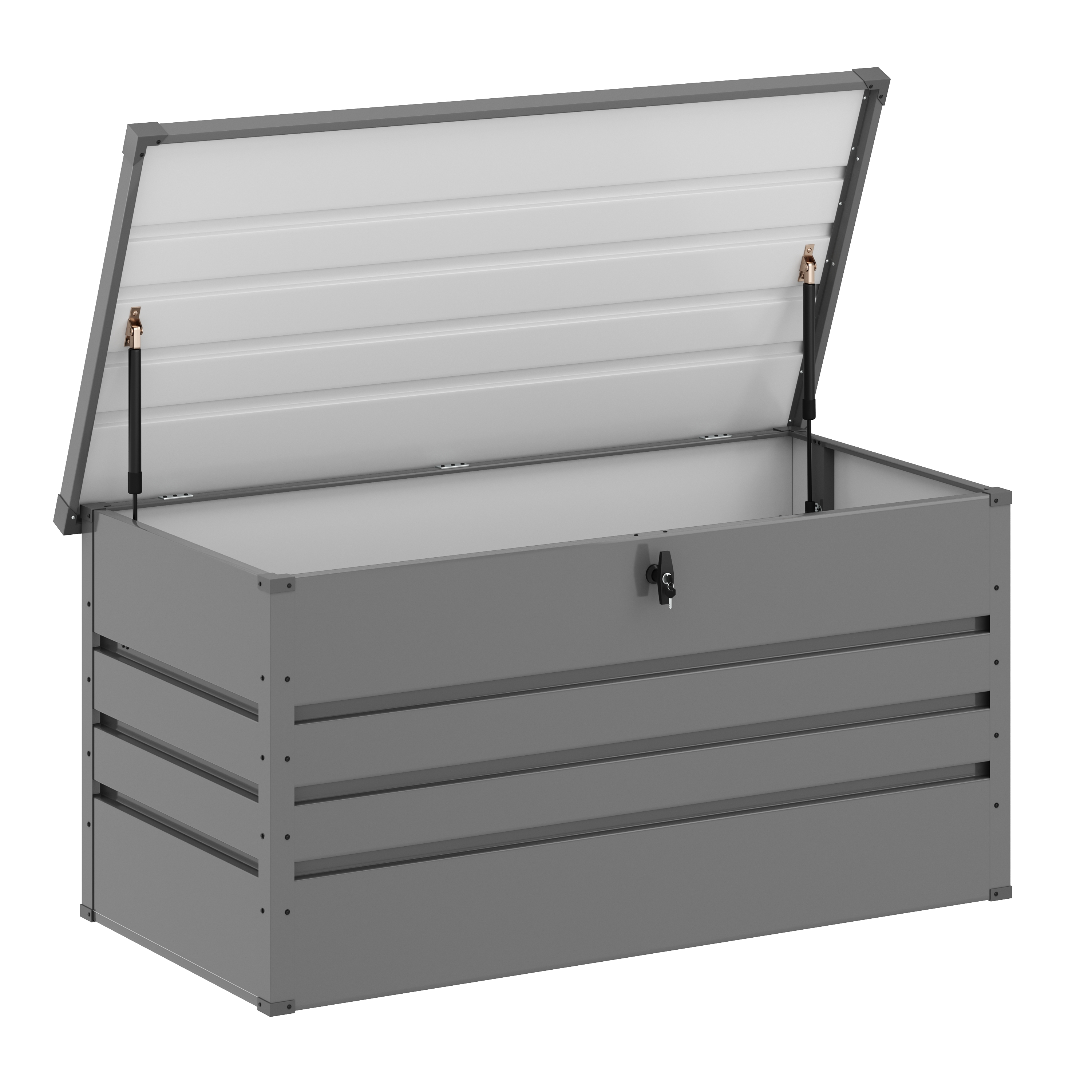 Gartenbox wasserdicht MONACO 132 x 62 x 64 cm 400L grau