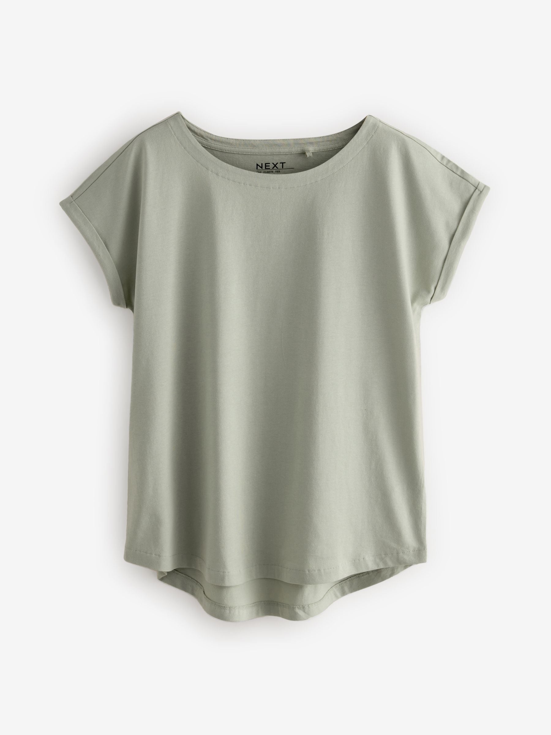 Ecru/Taupe/Bruin/Blauw/Geel - Set van 5 T-shirts met kapmouwtjes