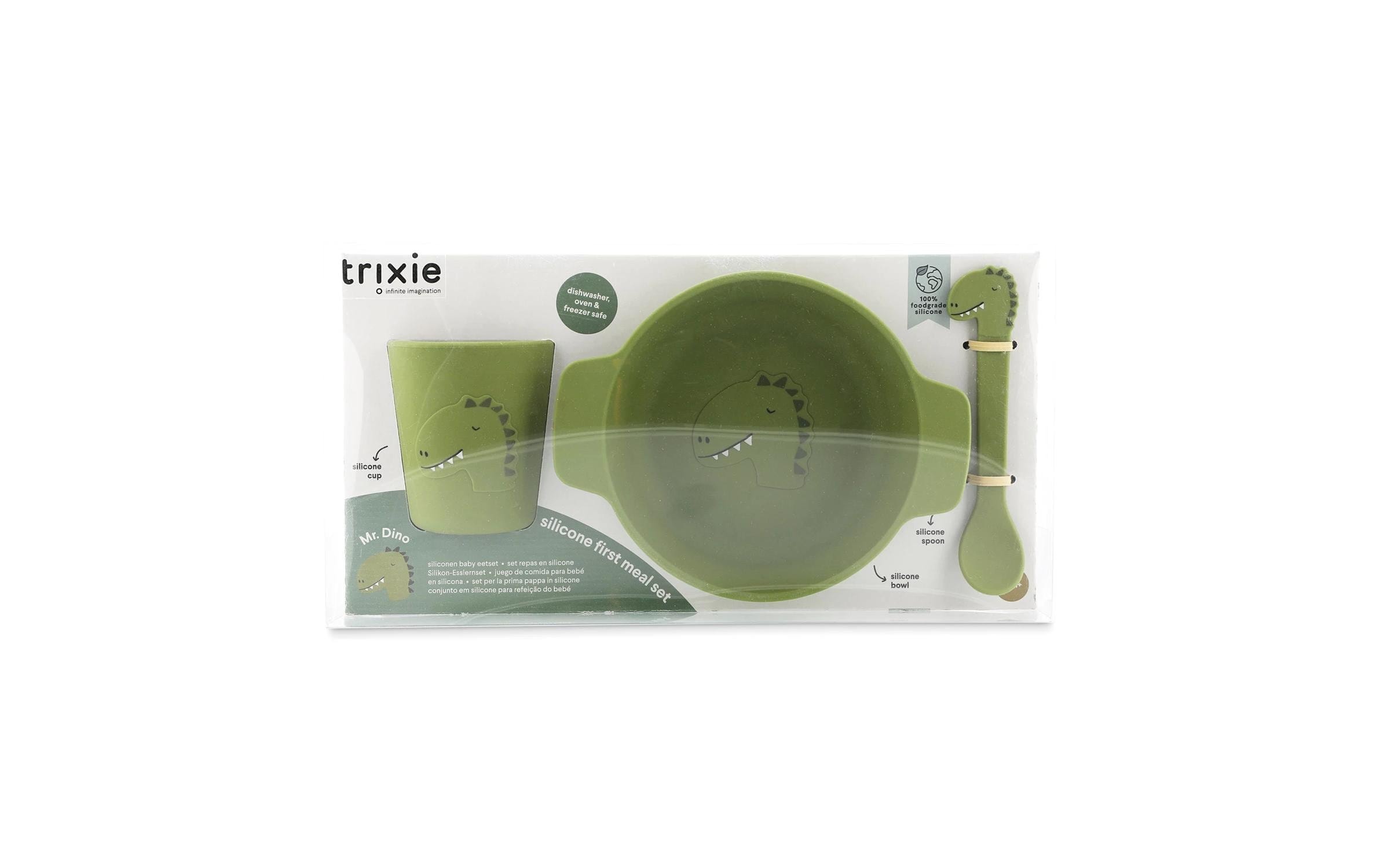TRIXIE Kindergeschirr-Set »Dino 3-teilig« Kindergeschirr aus Silikon