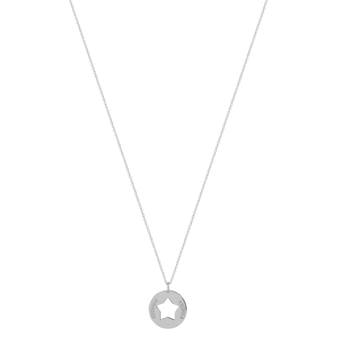 Collier en argent 925 médaille étoile