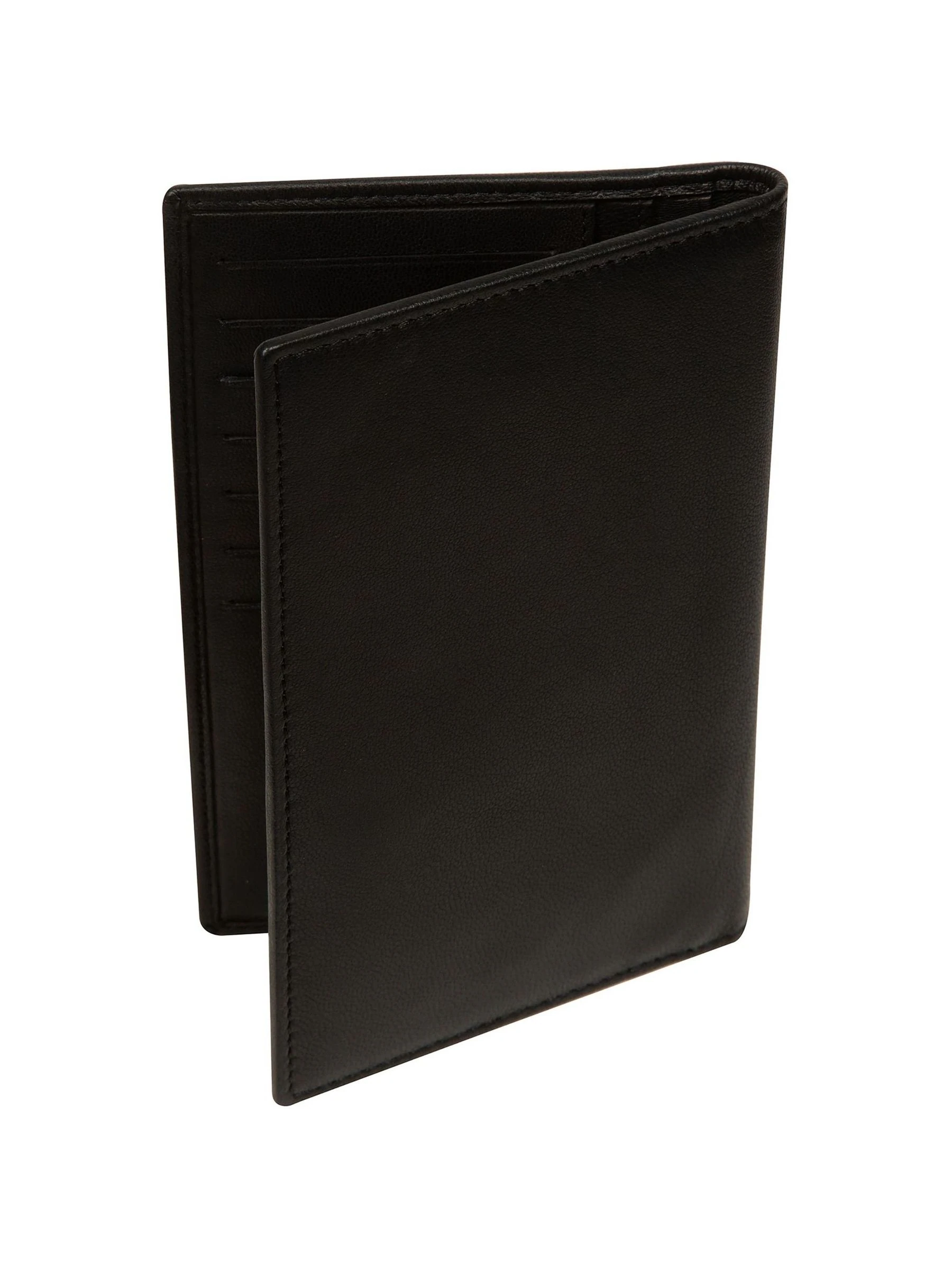 Pure Luxuries London 'George' Leather Black Card Holder