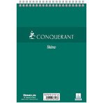 Bloc sténo à spirale Conquérant  14,8 x 21 cm uni 50 feuilles