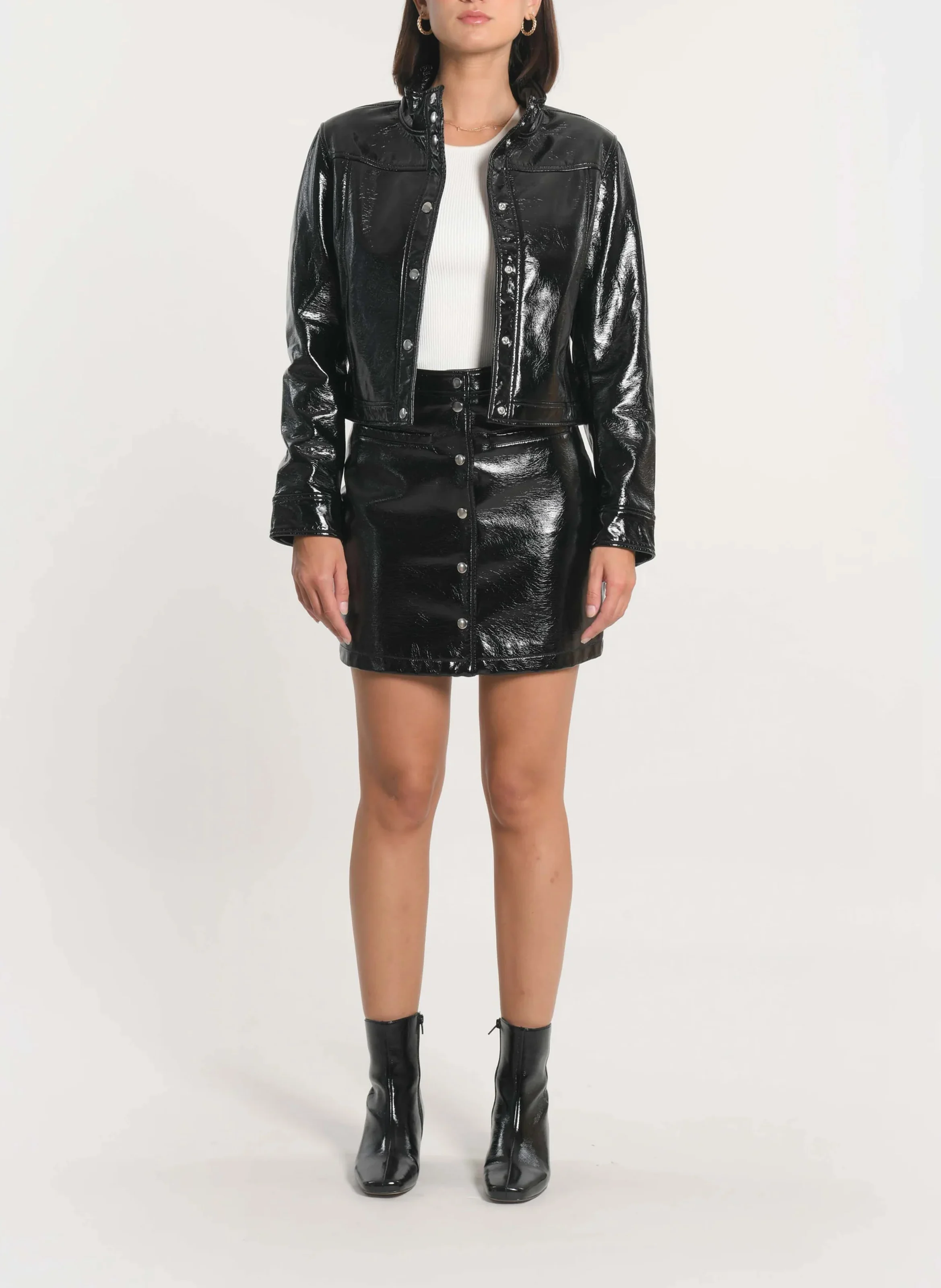 ROSIE - Veste courte col rond| Noir