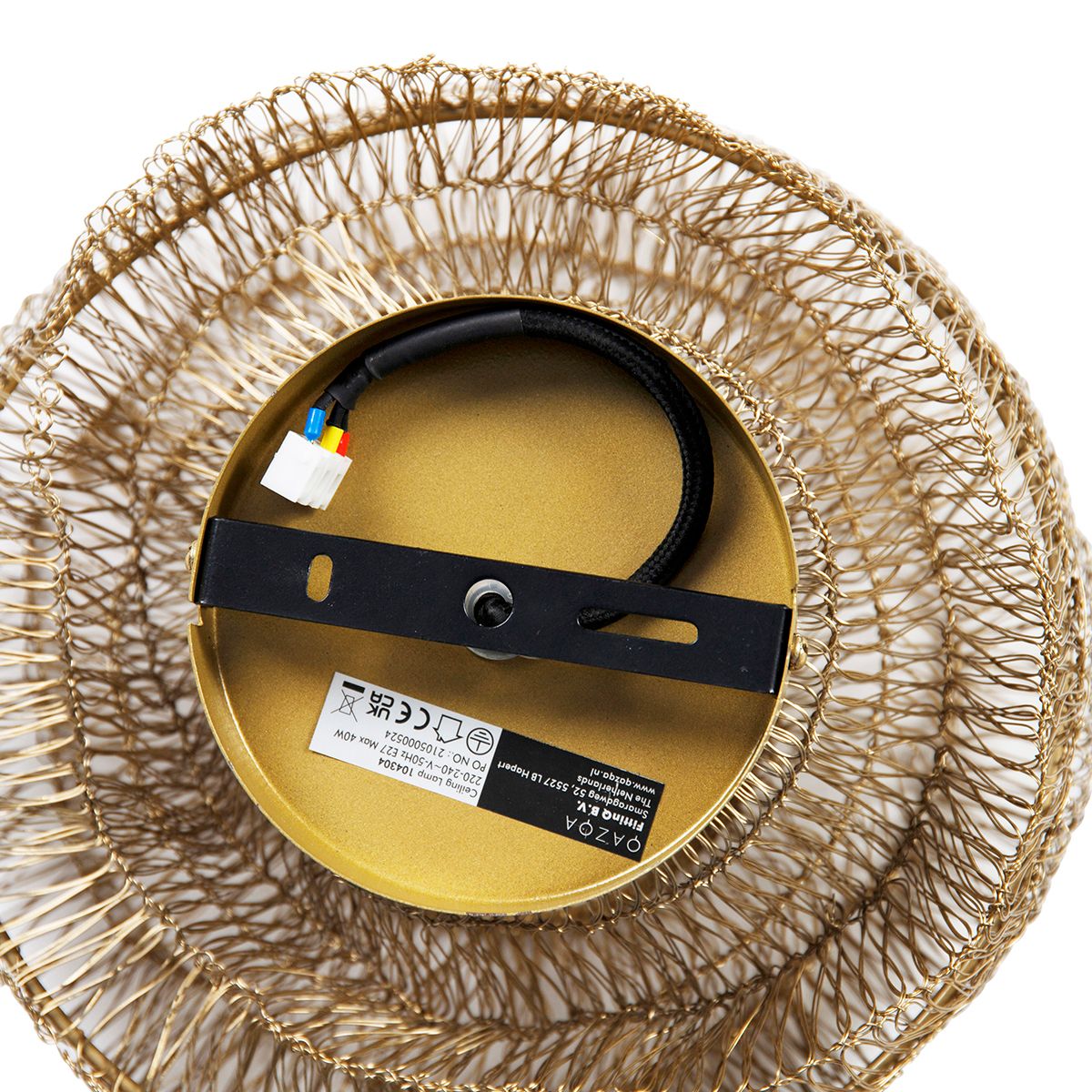 Oosterse plafondlamp goud 25 cm - Vadi