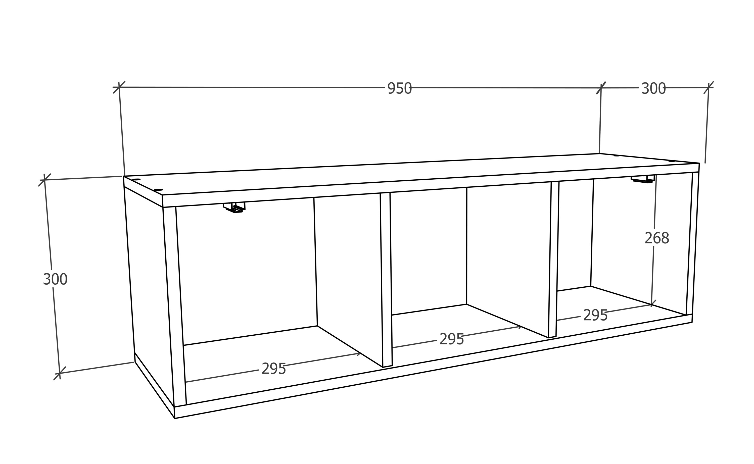 VCM Holz Wandregal Hängeregal Wandschrank Klappschrank Arila L