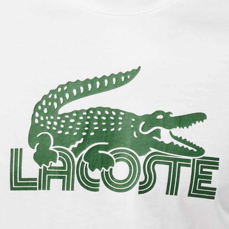 Tee-shirt Lacoste coton blanc Crocodile Ultra Dry