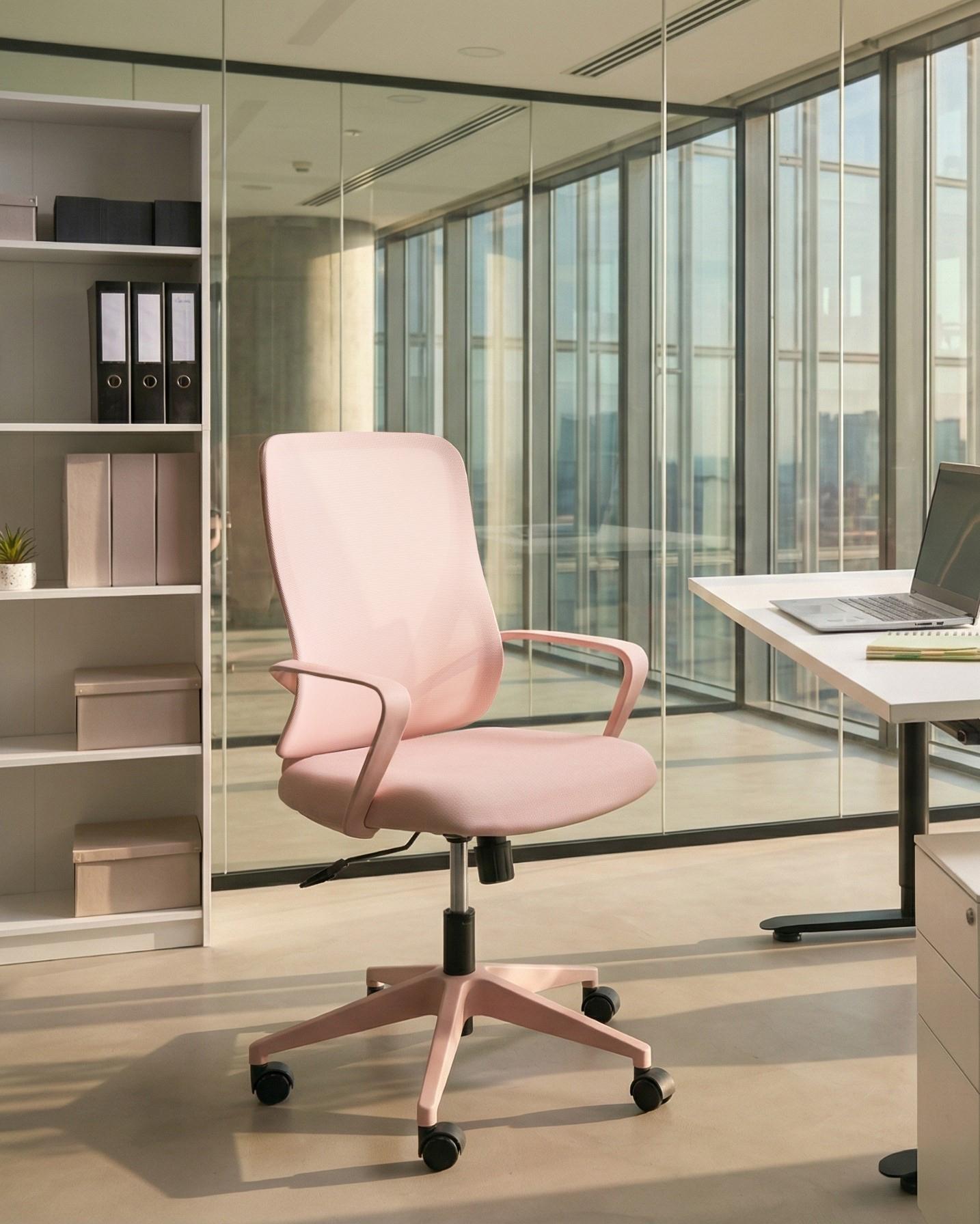 Bureaustoel LUMA Pastelroze