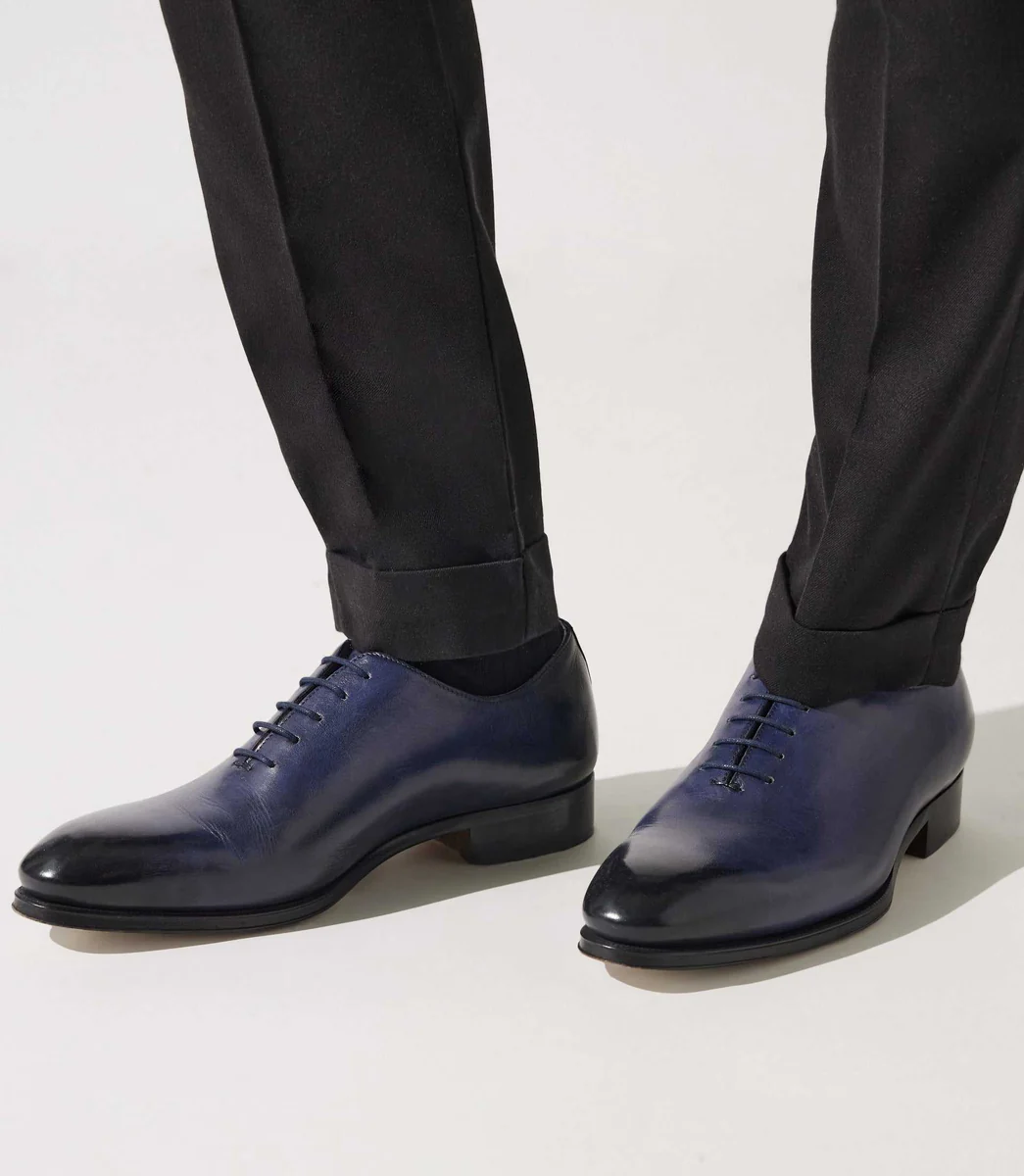 Richelieu en cuir marine OTHELO