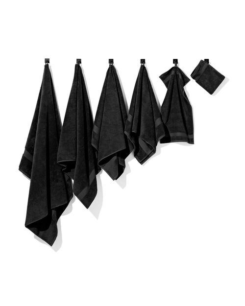 gant de toilette de qualité épaisse noir