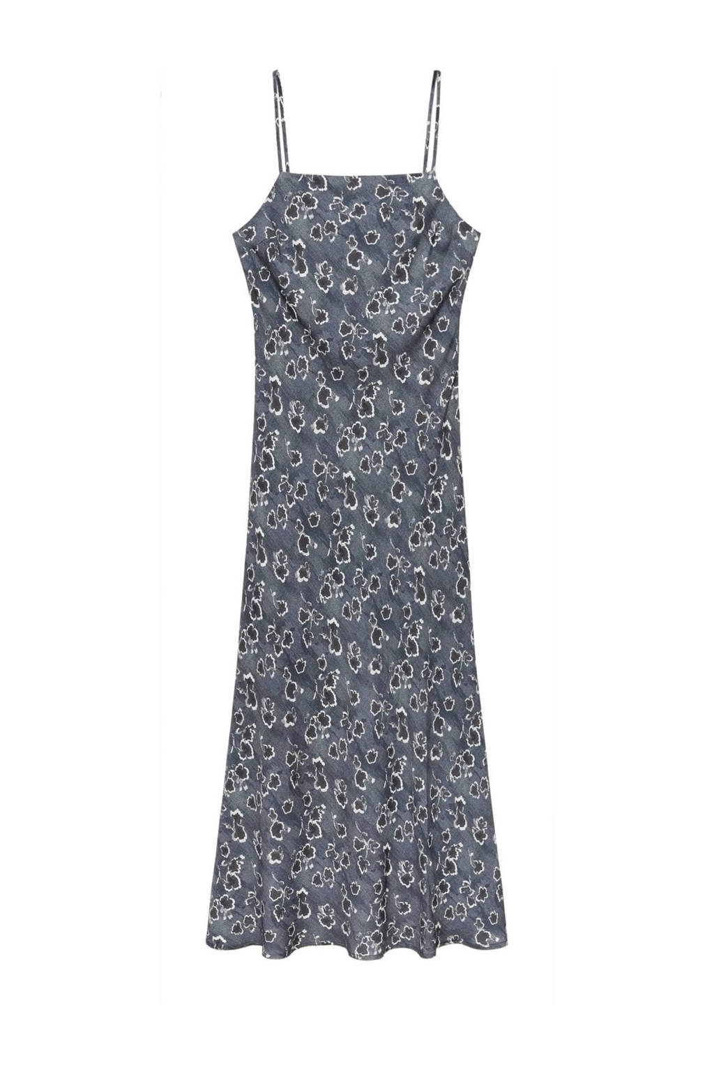 MANGO TEEN gebloemde maxi jurk donkergrijs