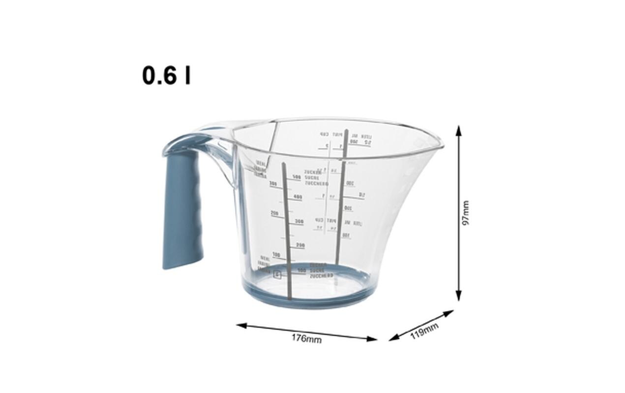 Messbecher Loft 6 dl, Blau/TransparentMessbecher aus transparentem Kunststoff 0.5 l