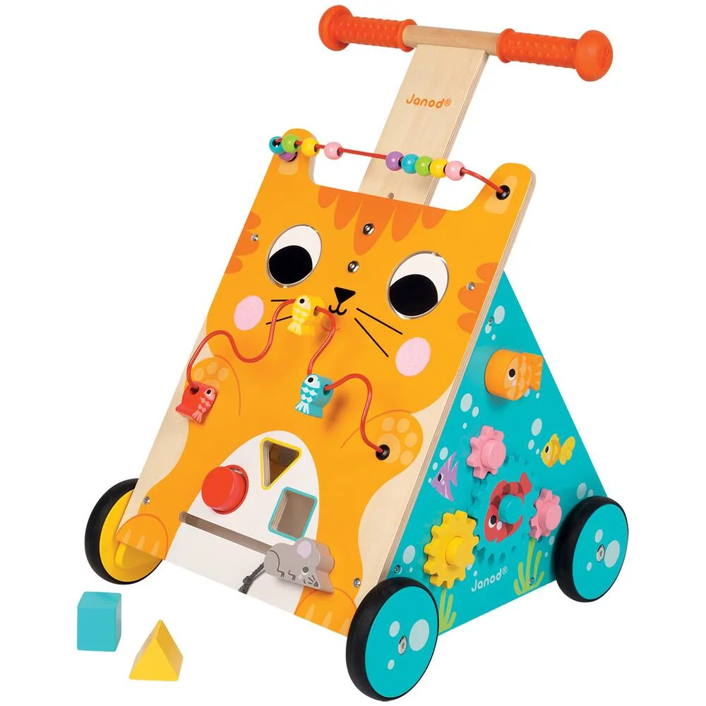 CHARIOT MULTI-ACTIVITES CHAT -EN BOIS