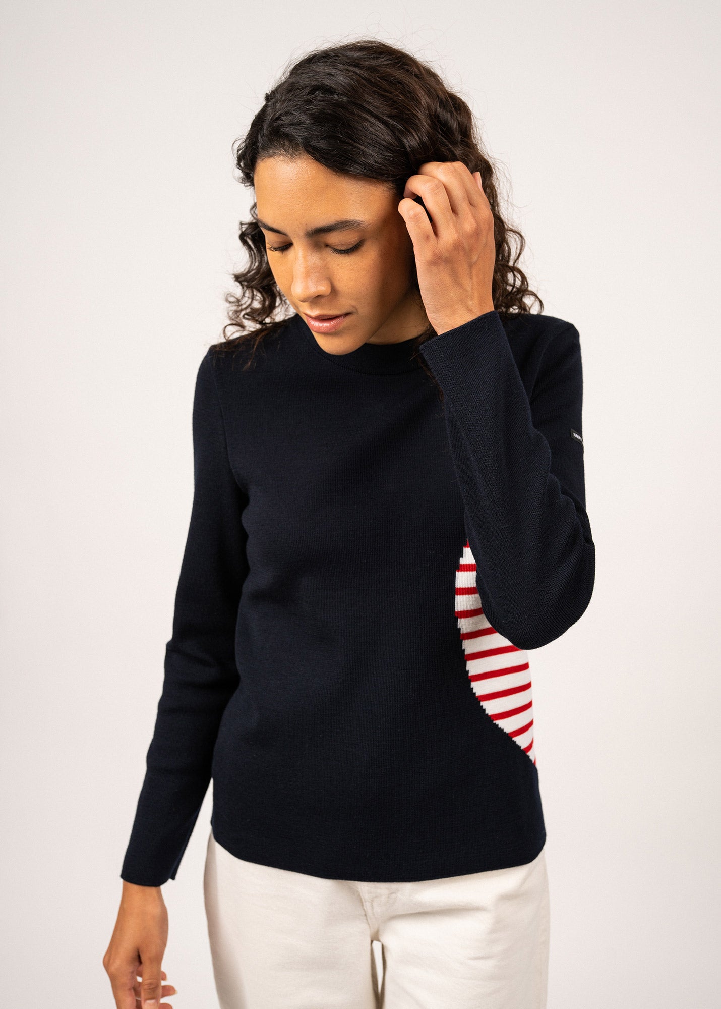 Pull motif cœur rayé Merville