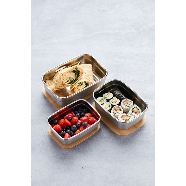Lunch box inox et bambou 450ml Point Virgule