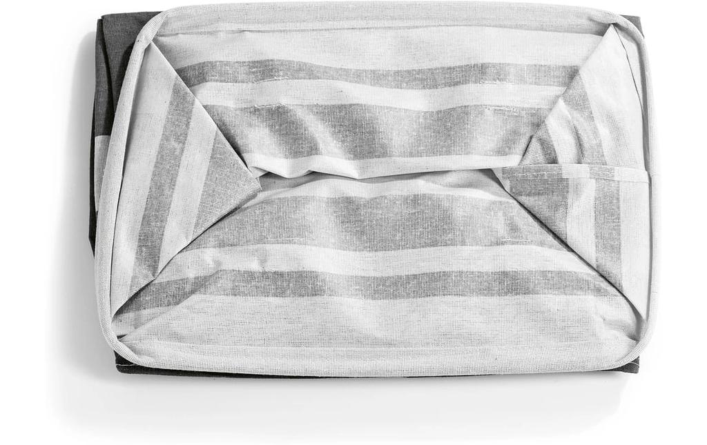 Aufbewahrungskorb faltbar 2er-Set 75 l - Grau/WeissStylischer Korb mit Griffen