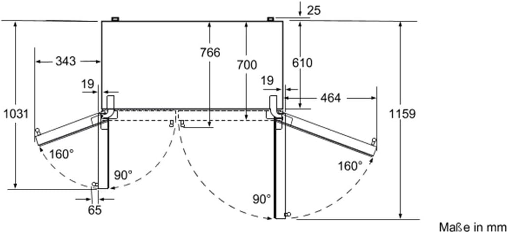 Bosch KAN62A75 Side by Side/A++ / réfrigérateur : 385 L/congélateur : 219 L / 0. [Classe énergétique A++]