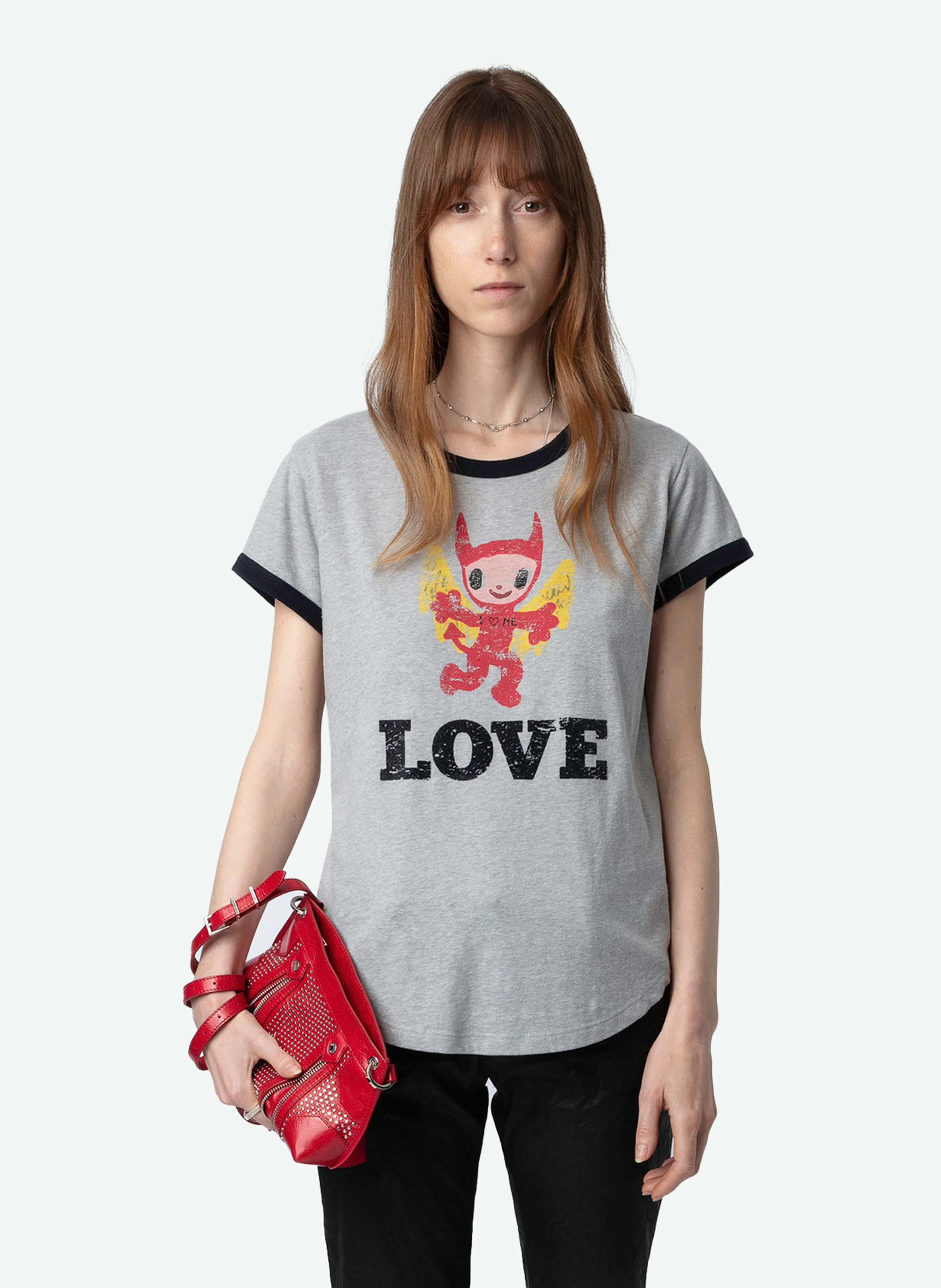 WOOP - Tee-shirt col rond imprimé | Gris