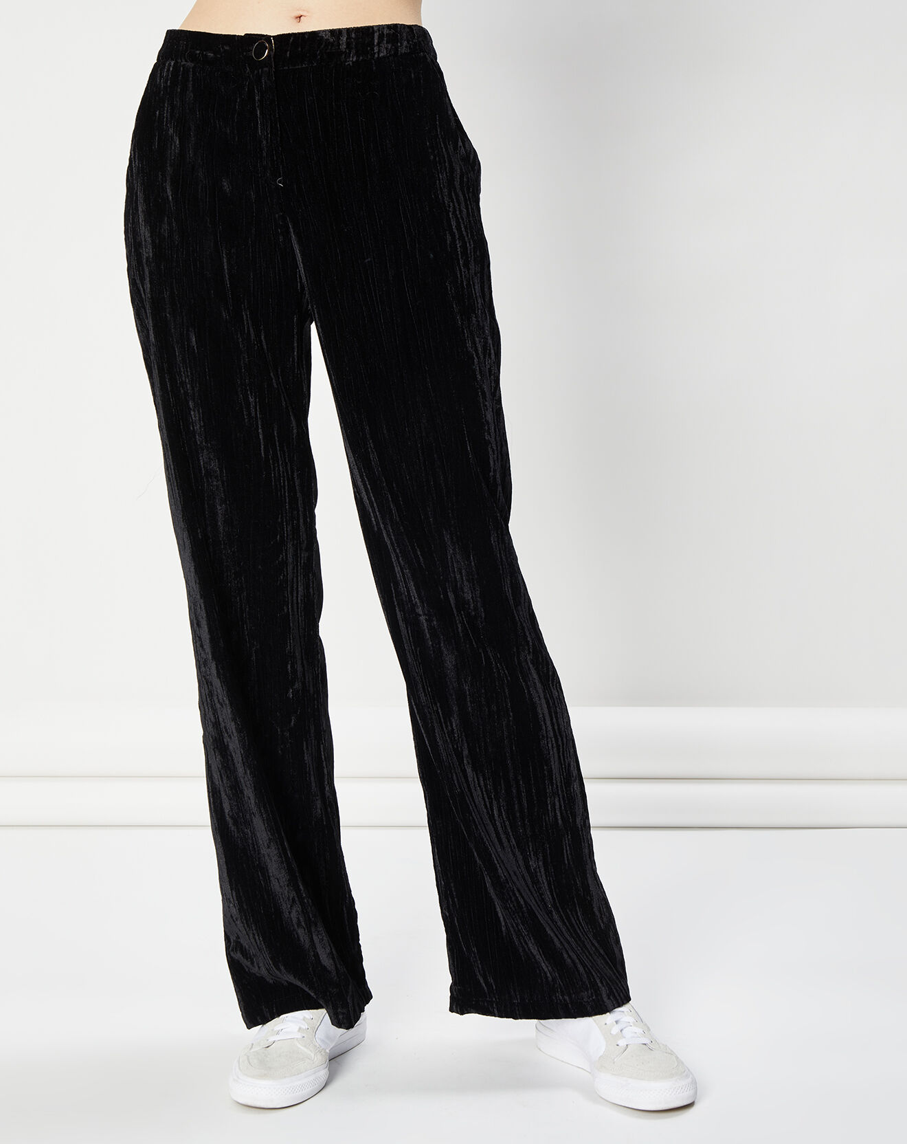 La Petite Etoile Pantalon en Velours Lior noir