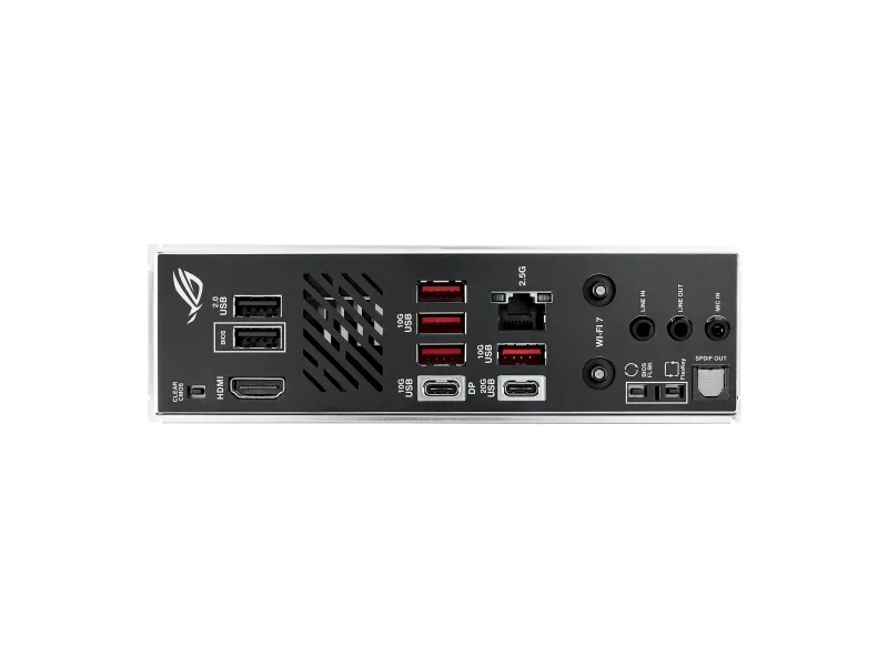 ASUS ROG STRIX B850-I GAMING WIFI - Bundkort - mini ITX - Socket AM5 - AMD B850 Chipset - USB-C 3.2 Gen 2x2, USB-C 3.2 Gen2, USB 3.2 Gen 2, USB 3.2 Gen 1 - 2.5 Gigabit LAN, Wi-Fi 7, Bluetooth - onboard grafik (CPU påkrævet) - HD Audio (8-kanaler)