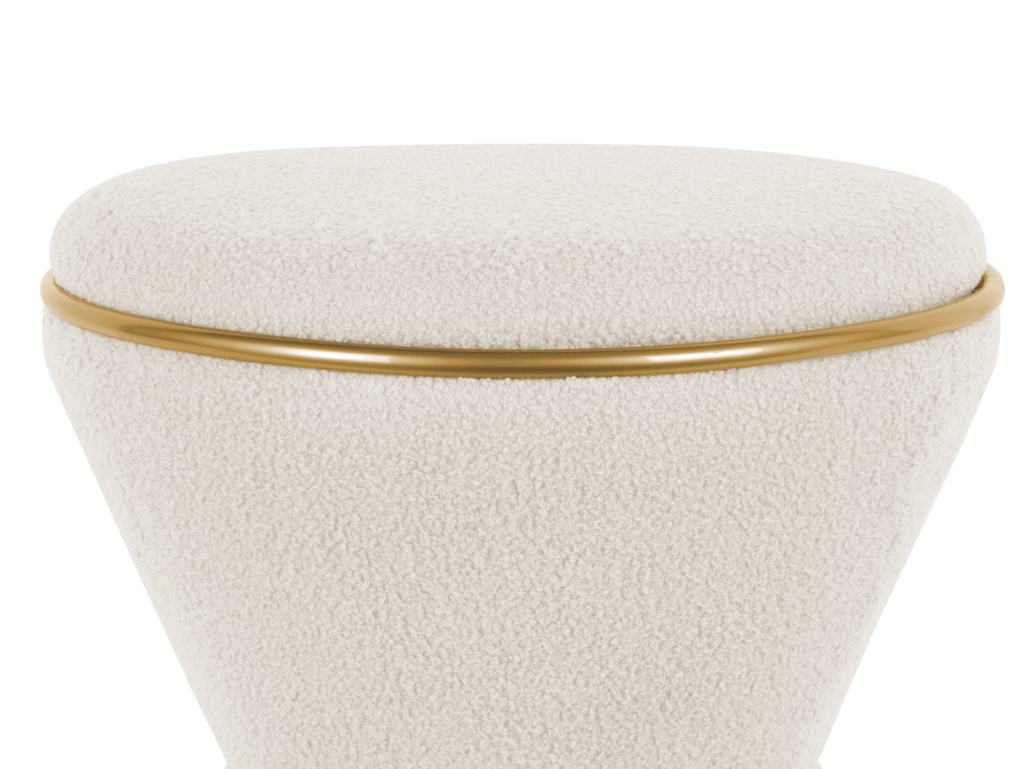 Pouf Gustar teddy curl white