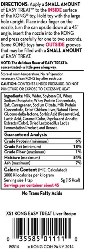 Kong hondensnack Easy Treat spuitbus leverpasta 236 ml